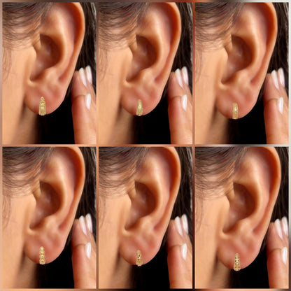 Mini AD Bali Gold Hoop Earrings kan ki bali for women and girls Combo Pack of 6