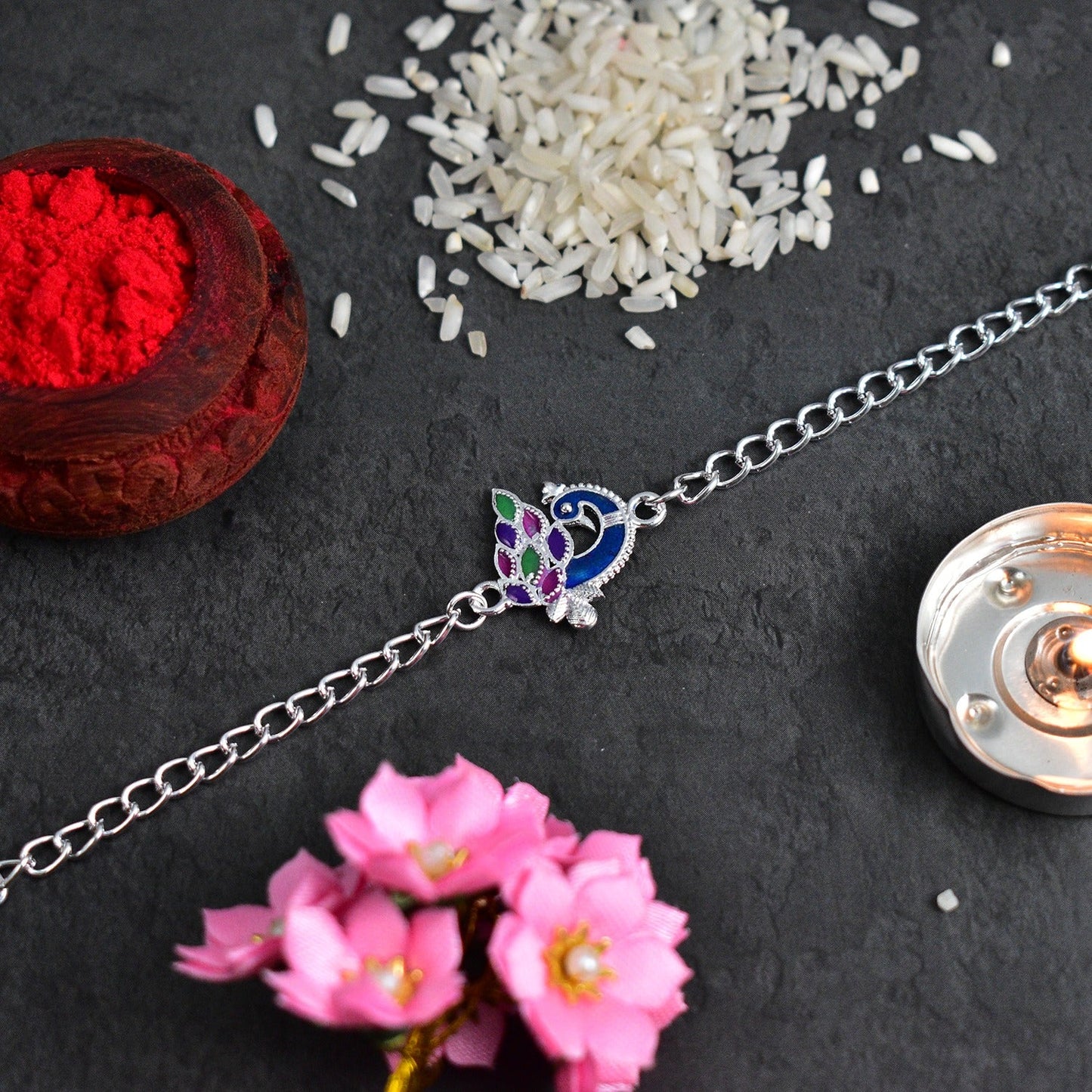 Peacock Design Rakhi, Traditional Elegance for Raksha Bandhan (10pcs)