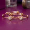Elegant Twin Heart Crystal Bracelet Set – Adjustable & Luxury Style