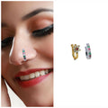No-Piercing Nose Cuff Set – Adjustable Gold & Silver Bands