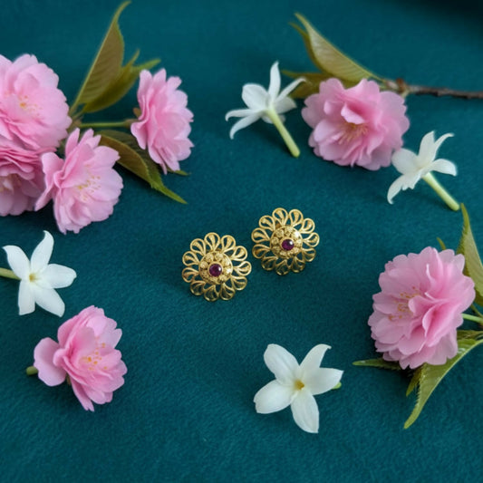 Stylish Gold Finish Traditional Jhumka | Festive Wear Earrings