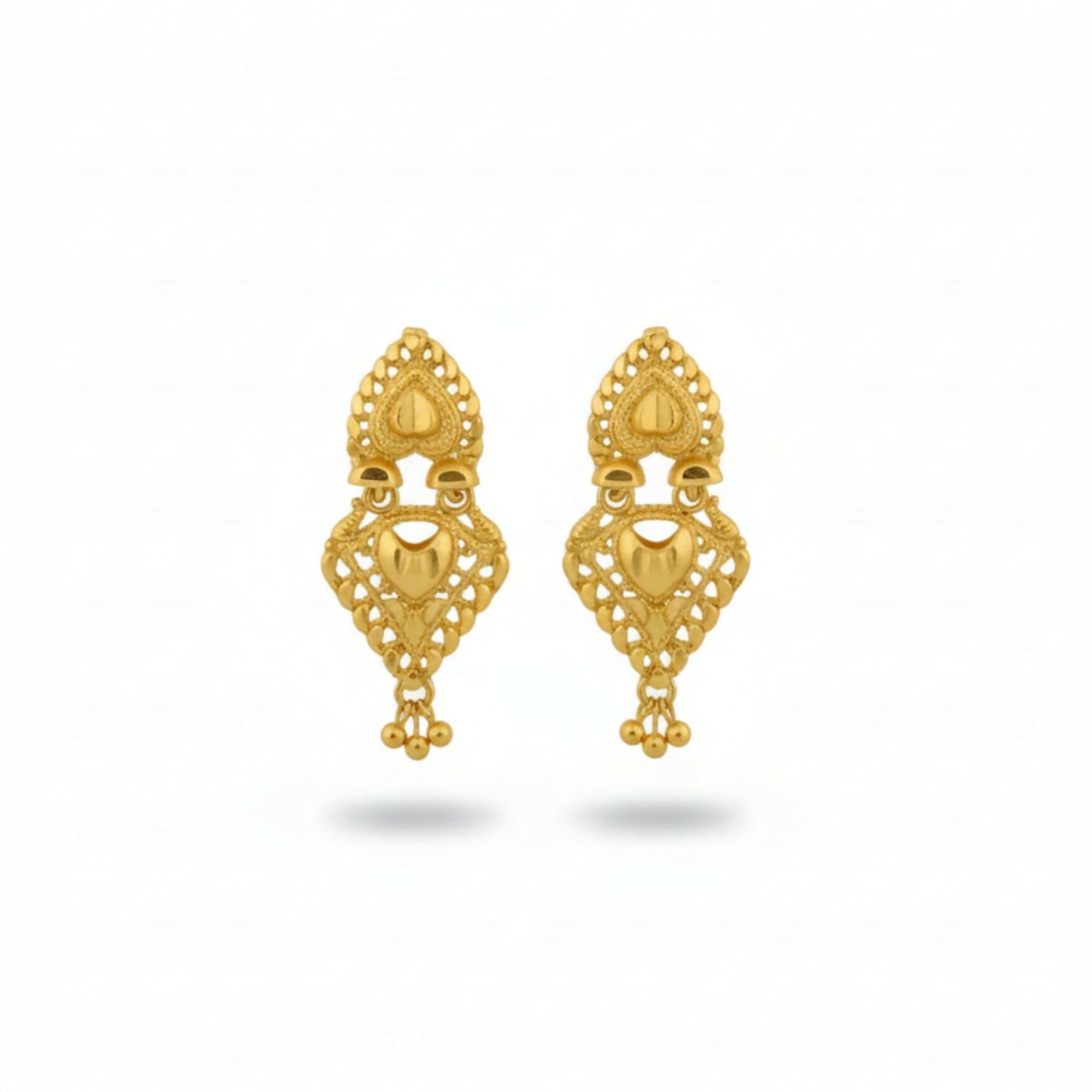 Fashionable Gold Tone Jhumki | Traditional & Modern Fusion Earrings