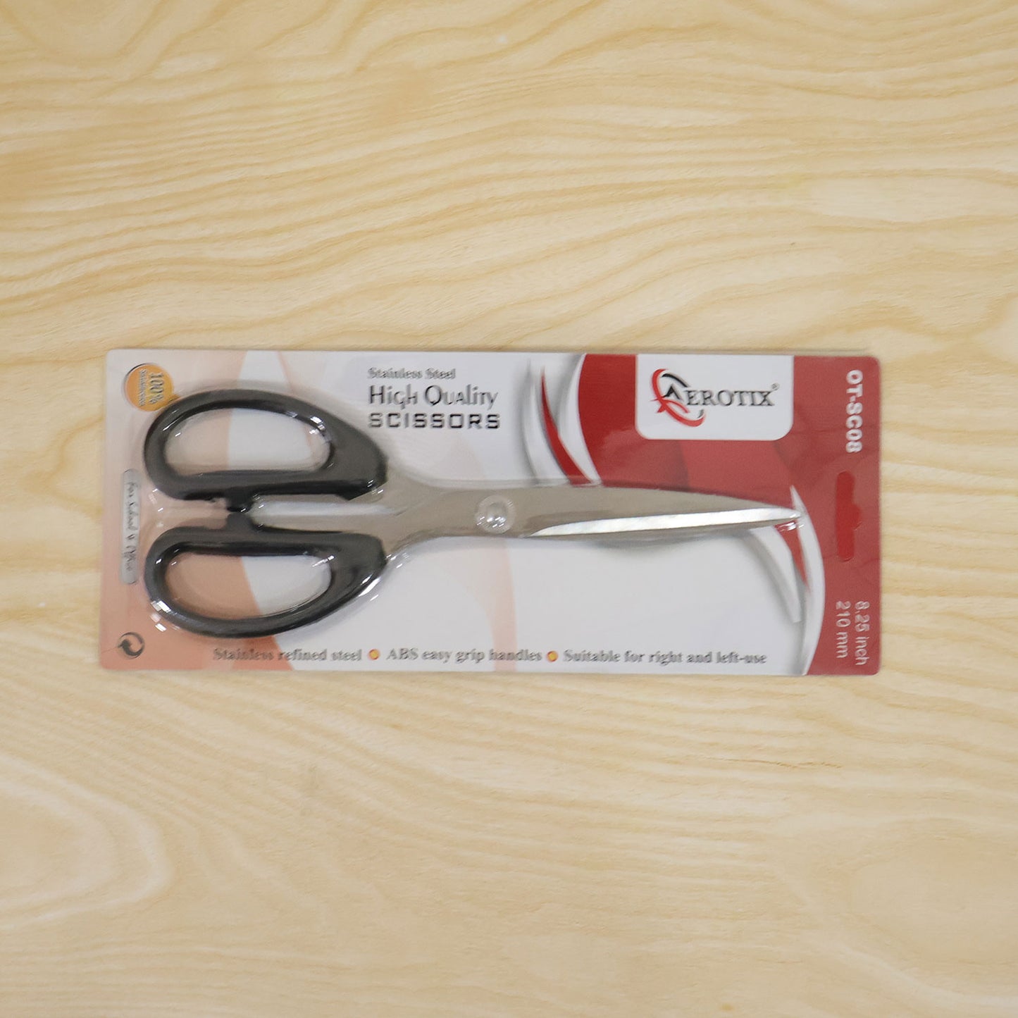 Multipurpose 8.25 Inch Stainless Steel Scissors with ABS Grip Handle for Home Office