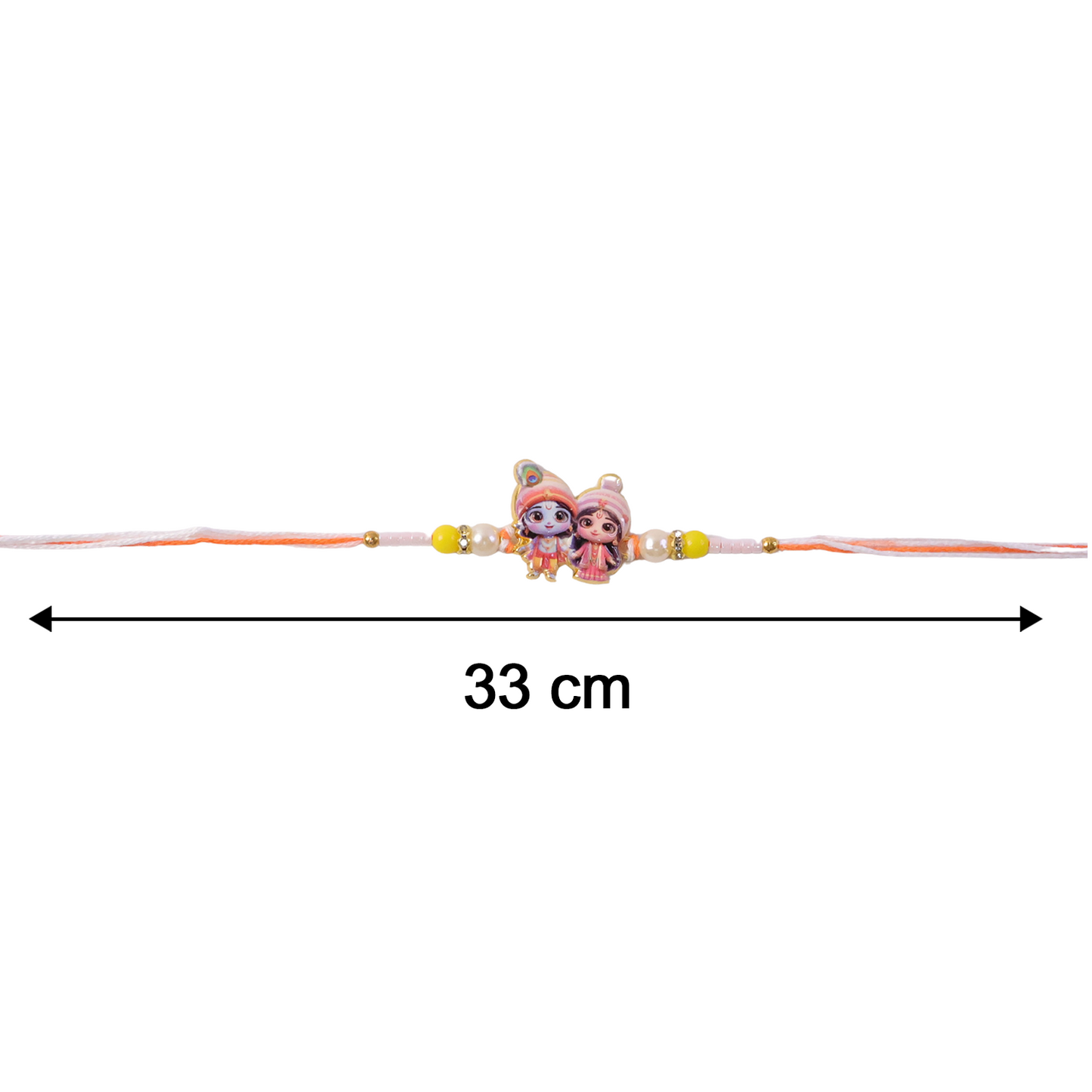 Lord Krishna Radha Rakhi Devotional Gift for Brother (10pcs)