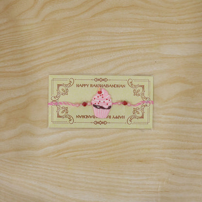 Kids Rakhi for Brother - Cupcake Charm Designer Beaded (10pcs)