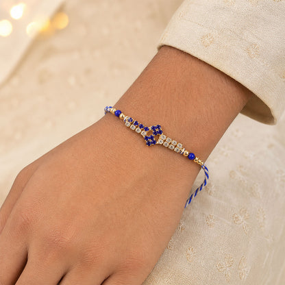 Floral Motif Long Bar Rakhi for Raksha Bandhan (Pack of 6)