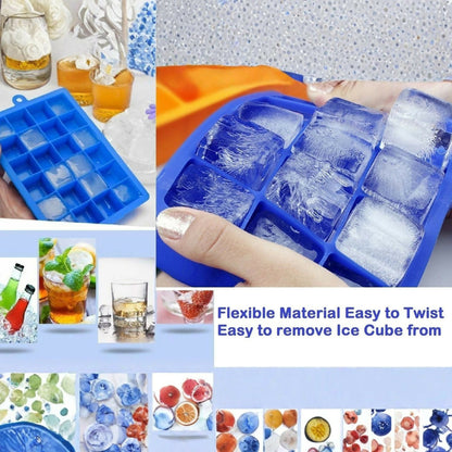 Silicon Square Shape 24 Cavity Ice Cube Trays