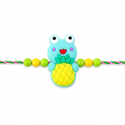 Frog Character Kids Beaded Thread Rakhi for Brother (10pcs)