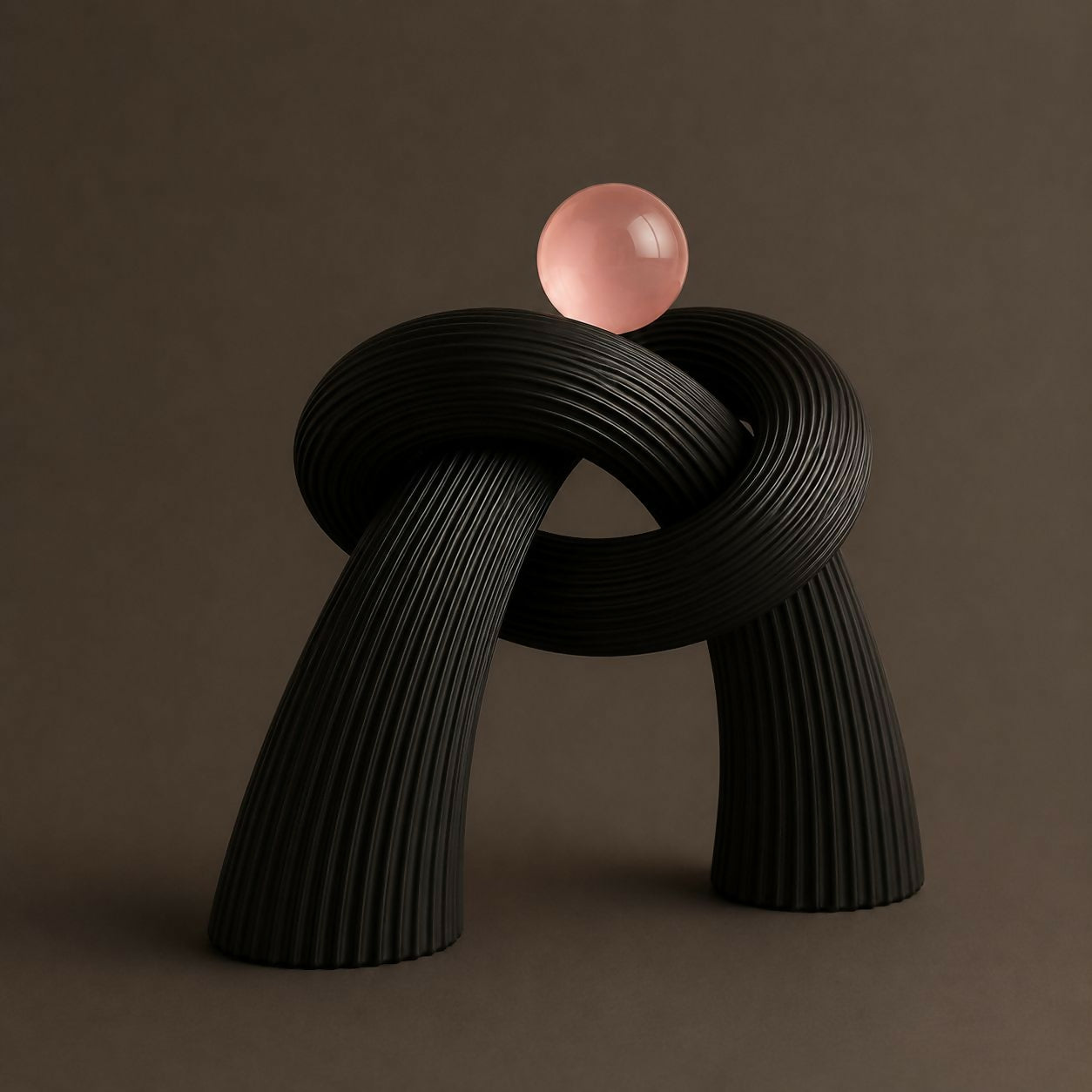 Decorative modern resin sculpture for offices and living rooms, minimalist style