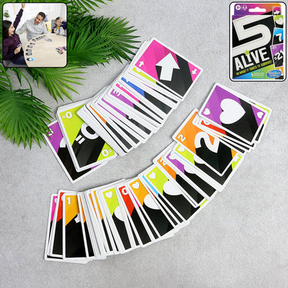 5 Alive Card Game box with cards displayed on table