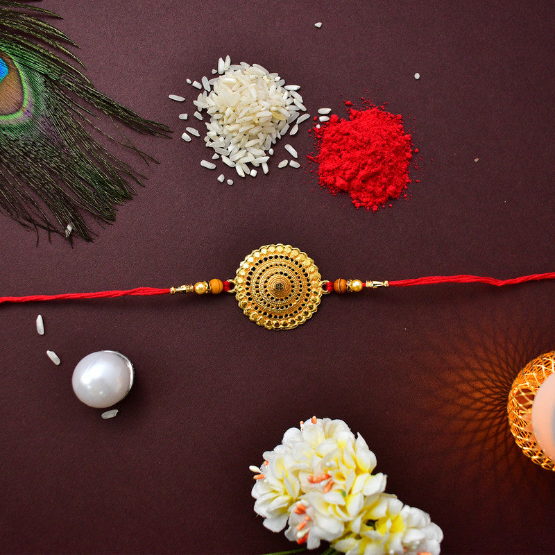 DeoDap Designer Rakhi Combo Gift Set for Brother | Assorted Rakhi, Chawal Roli Pack