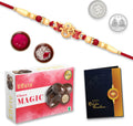 Rakhi Combo for Brother with Chocolate Magic(32-GM)Rakhi Gift | Assorted Gift Box