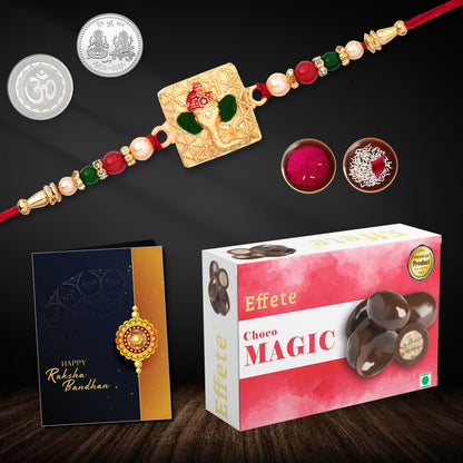 Rakhi Combo for Brother with Chocolate Magic(32-GM)Rakhi Gift | Assorted Gift Box