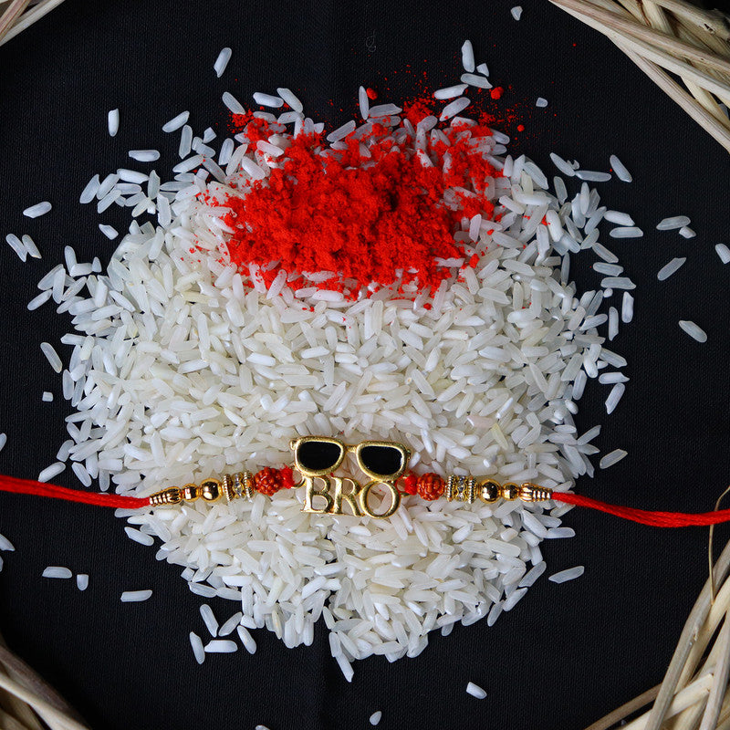 periapt Bracelet Rakhi Combo Gift For Brother | Coin | Roli & Chawal | Greeting Card