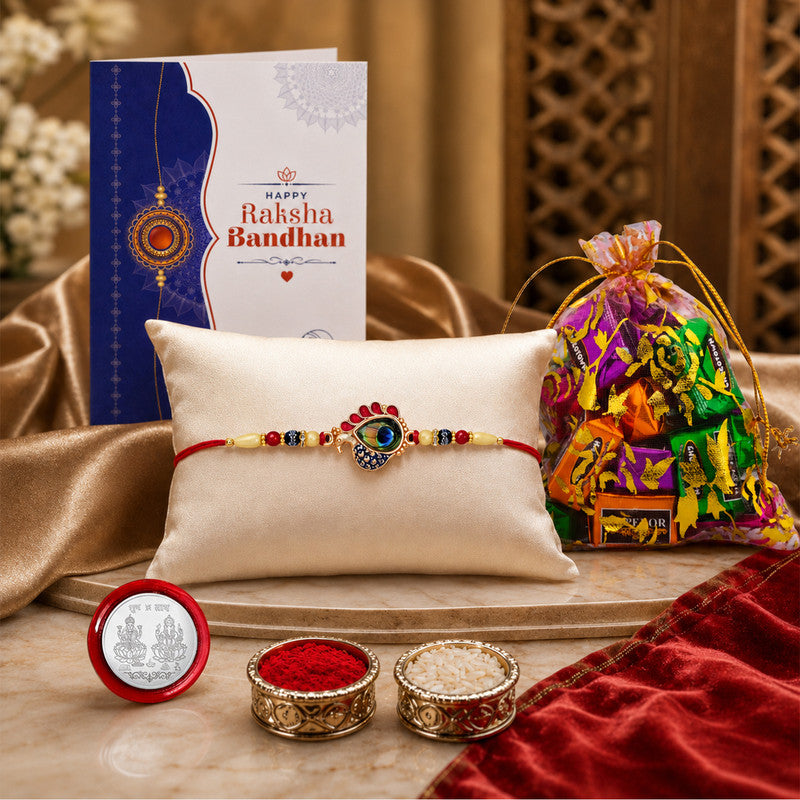 Rakhi gift for brother with 10pcs Chocolates | Rakhi Set of 1 | Assorted Gift Box