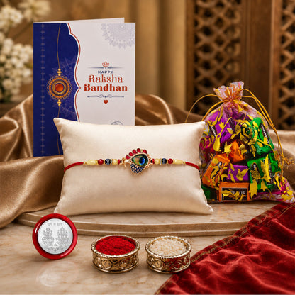 Rakhi gift for brother with 10pcs Chocolates | Rakhi Set of 1 | Assorted Gift Box