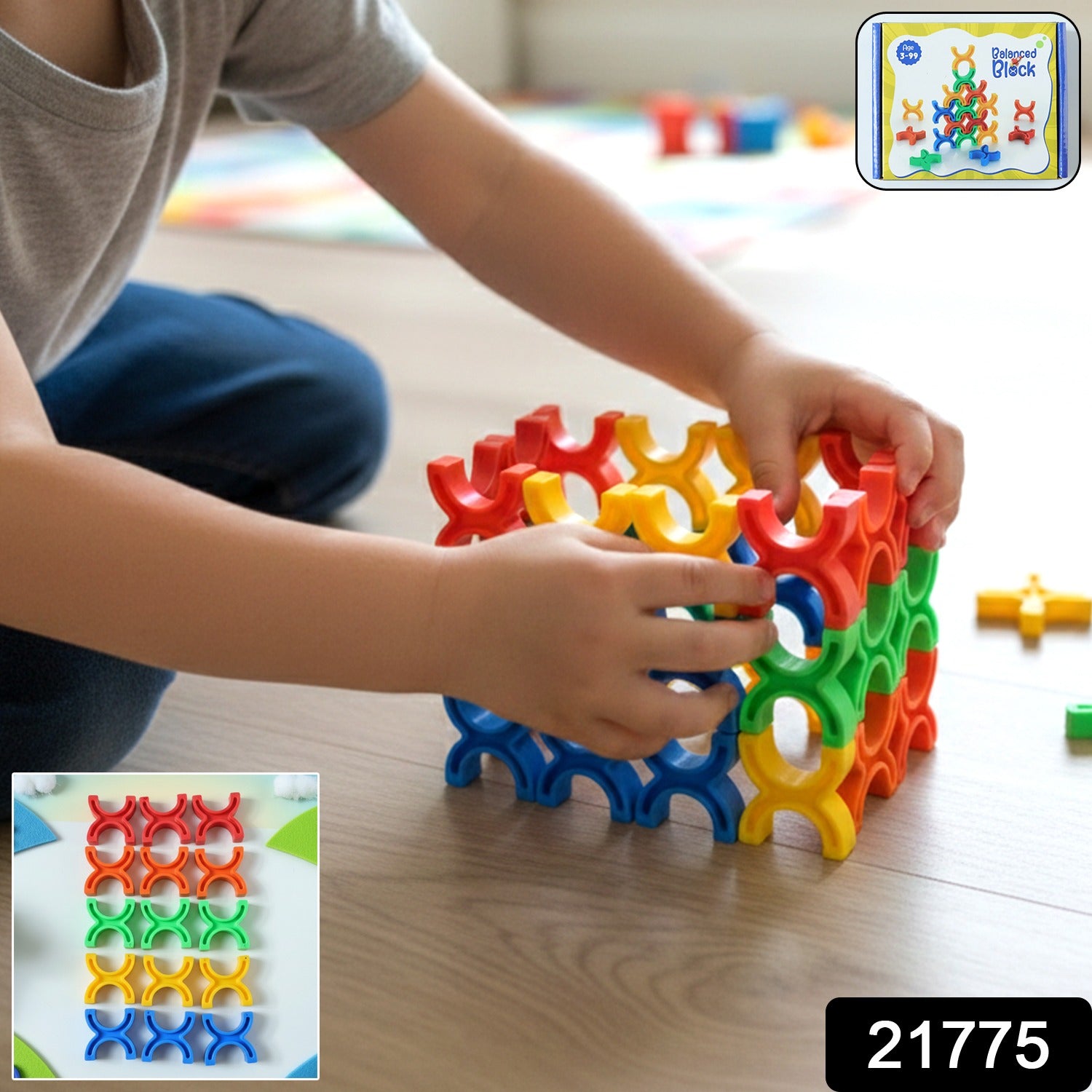 Children Building With Construction Blocks Set