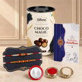 Rakhi for Brother with Chocolate Magic 96gm - Rakshabandhan Gift Set, Pack of 6