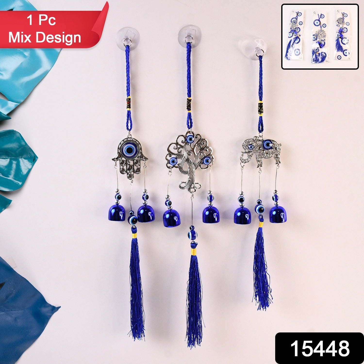 Metal Evil Eye Wind Chime Bells (Mix Design / 1 Pc)