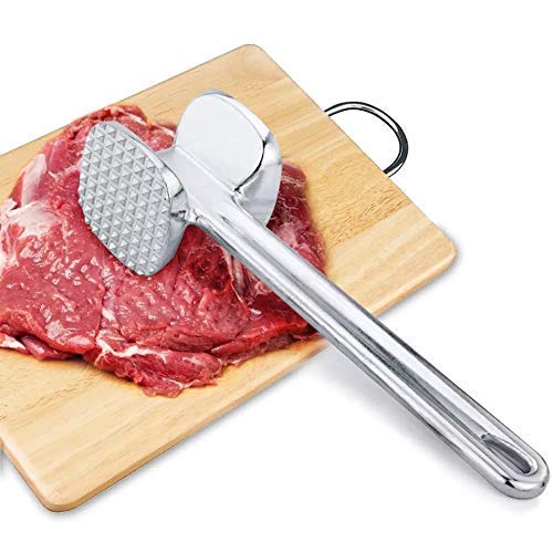 Double Sided Beef Steak Mallet (Aluminum): Meat Tenderizer Hammer