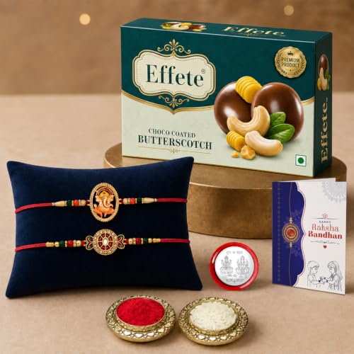Rakhi for Brother with Chocolate 32gm - Raksha Bandhan Gift Set, Pack of 6