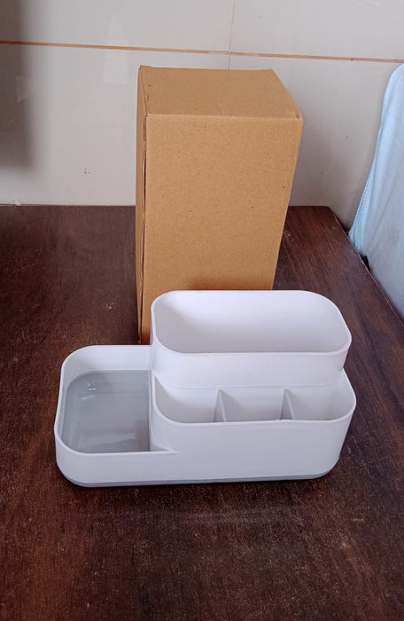 Plastic Multipurpose 5 Compartment Bathroom Desk Organizer Holder (1 Pc)