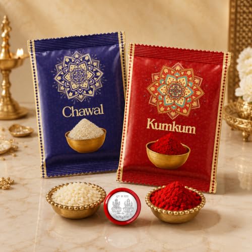 Flower Rakhi for Brother with Chocolate 32gm - Rakshabandhan Gift Set, Pack of 6