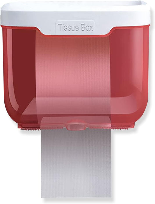 2-in-1 Bathroom Tissue Dispenser & Phone Holder (Self-Adhesive, Waterproof)