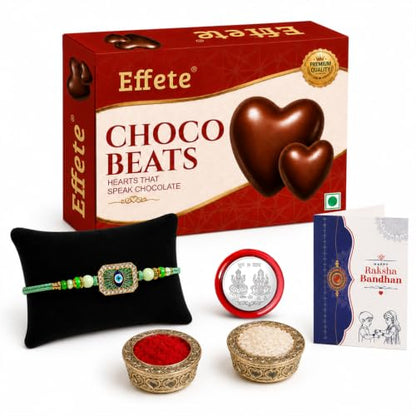 Evil Eye Rakhi Combo - Raksha Bandhan Gift with Choco Beats 32gm, Pack of 5 | Rakhi Gift