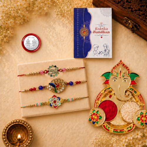 BIG Bro Rakhi for Brother with Pooja Thali - Raksha Bandhan Gift Set, Pack of 7