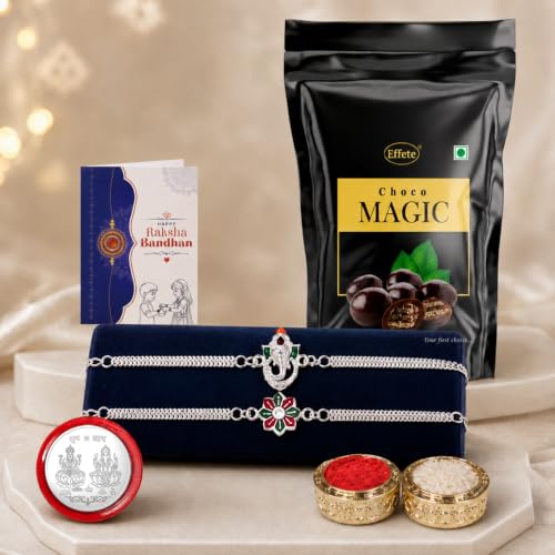 Rakhi for Brother with Chocolate Magic - Raksha Bandhan Gift Set, Pack of 6