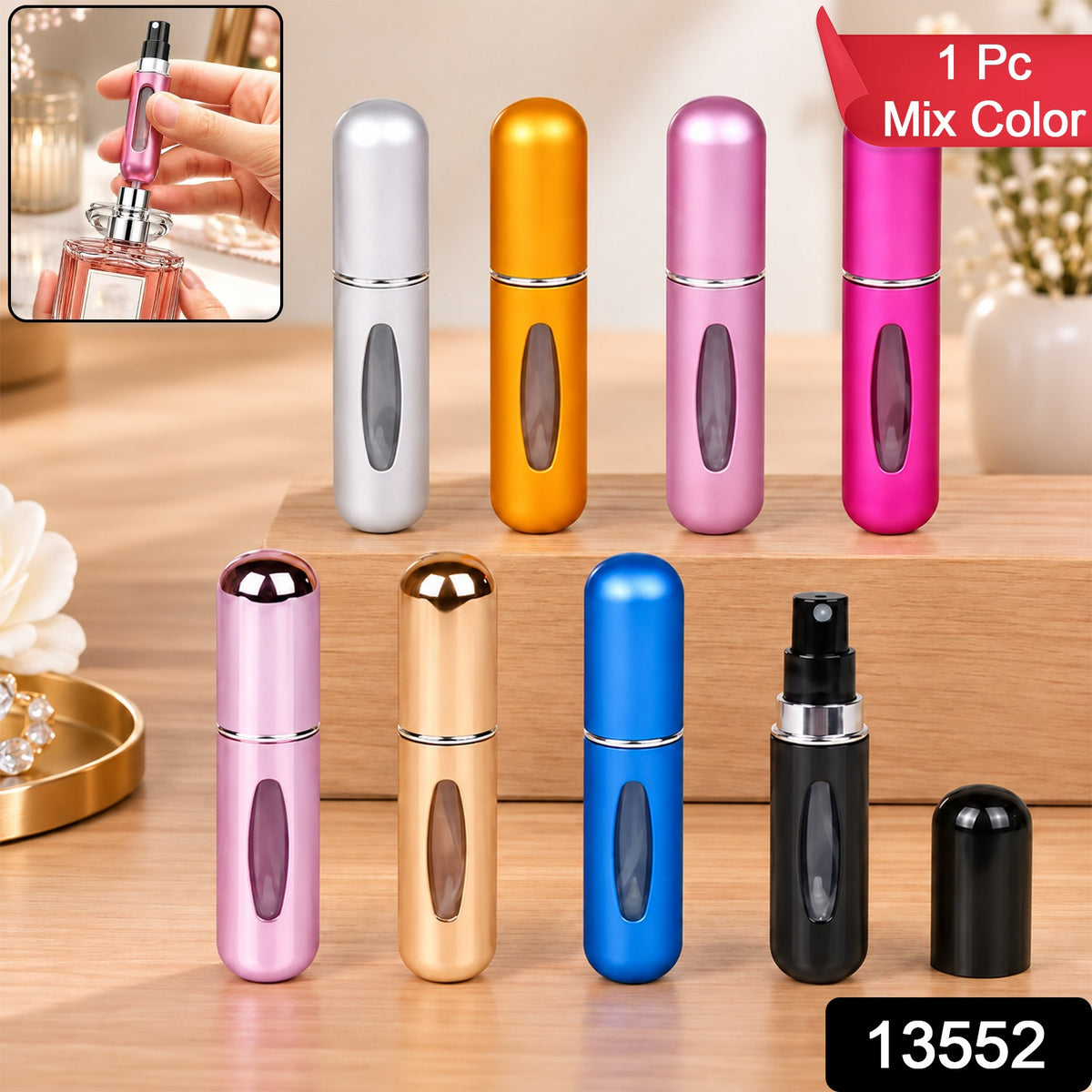 Refillable Mini Perfume Spray Bottle for Office and Daily Use (1 Pc)