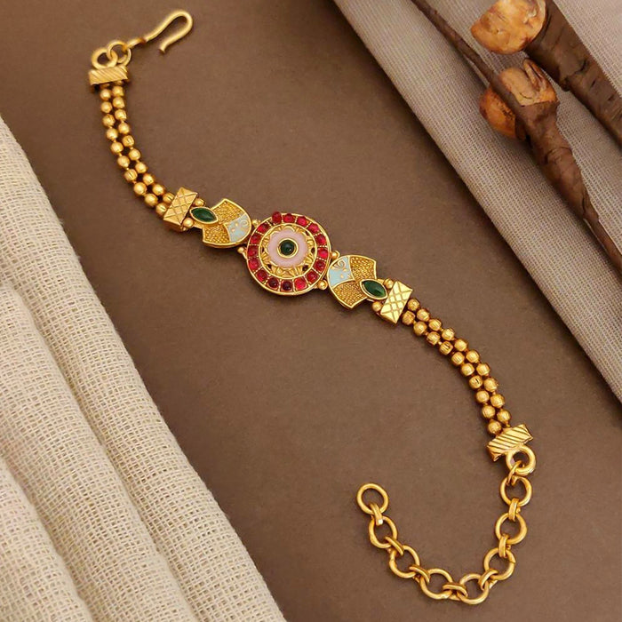 Sophisticated Gold-Plated Statement Bracelet