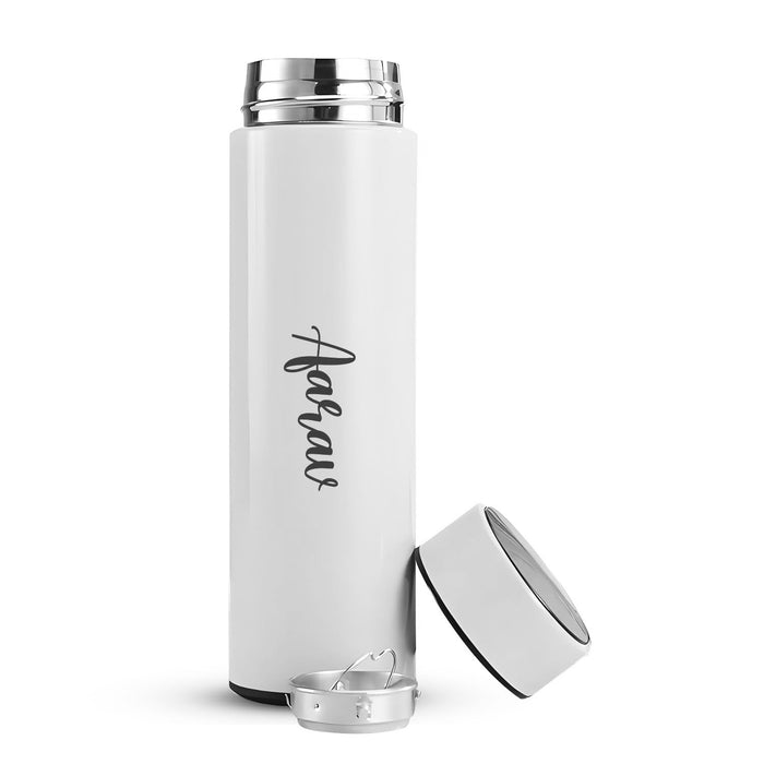 0726 Customized/Personalized Stainless Steel Smart Water Bottle with Smart LCD Temperature Touch | Gifting Custom Name Water Bottle | Gifts for Boyfriend/Girlfriend/Employee | 500ML