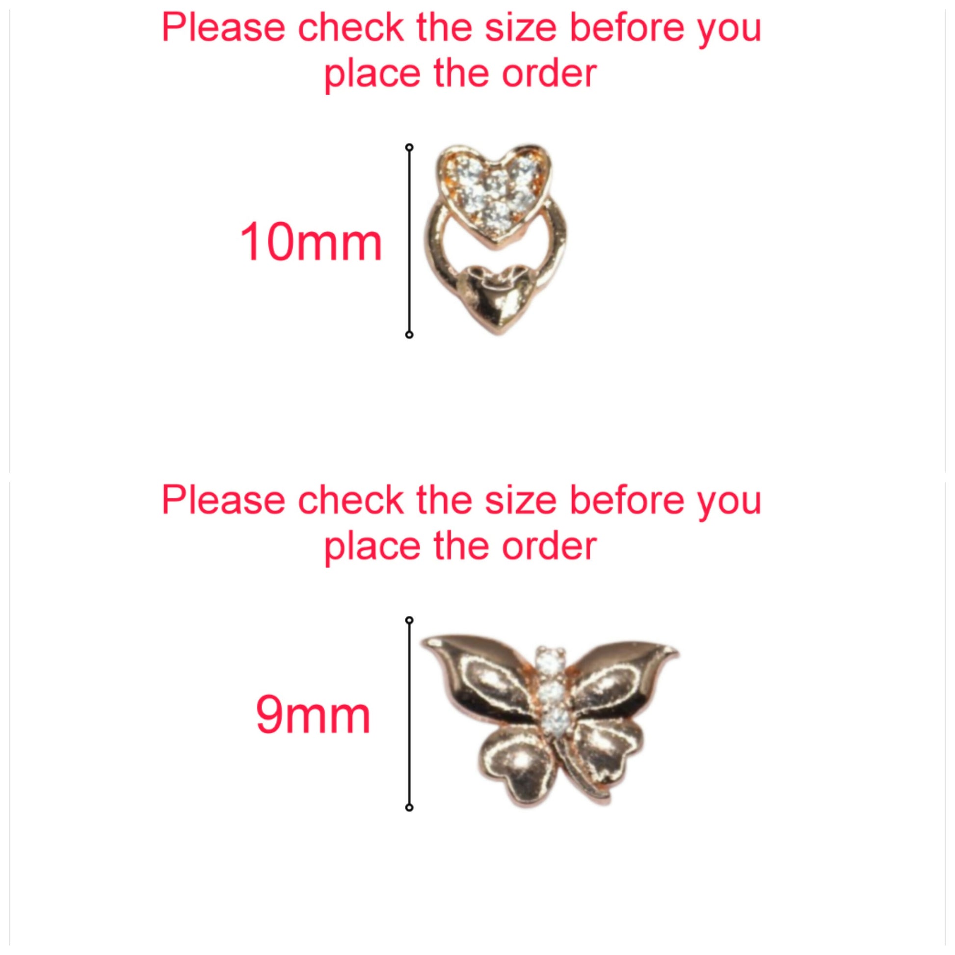 Rose Gold Heart & Butterfly Stud Earrings Set for women and girls Combo Pack of 2