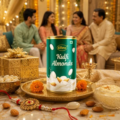 Rakhi for Brother with Kulfi Almonds 96gm - Raksha Bandhan Gift Set, Pack of 7