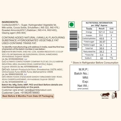 Rakhi for Brother with Chocolate Almonds 32gm - Rakshabandhan Gift Set, Pack of 5