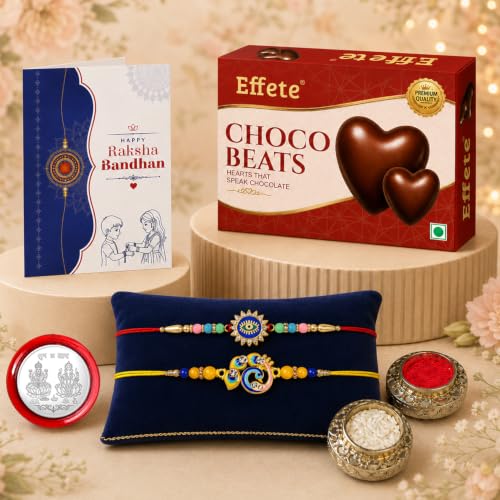 Evil Eye, Bird Rakhi Combo - Raksha Bandhan Gift with Choco Beats 32gm, Pack of 6