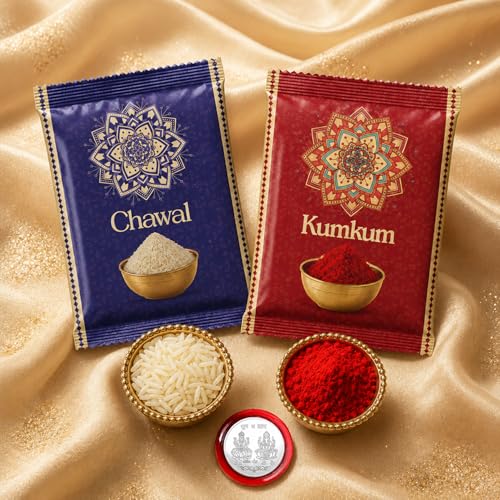 Rakhi for Brother with Chocolate & Coffee Mug - Rakshabandhan Gift Set, Pack of 7