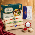 Evil Eye Om Rakhi Combo with Choco Butterscotch for Raksha Bandhan