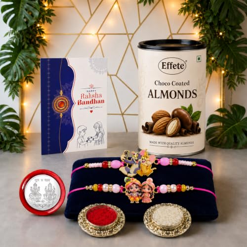 Tomy & Jeryy Rakhi Combo - Raksha Bandhan Gift with Choco Almonds 96gm, Pack of 6