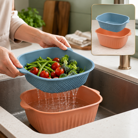 Plastic Washing Bowl – Drainer & Strainer Basket | Vastate