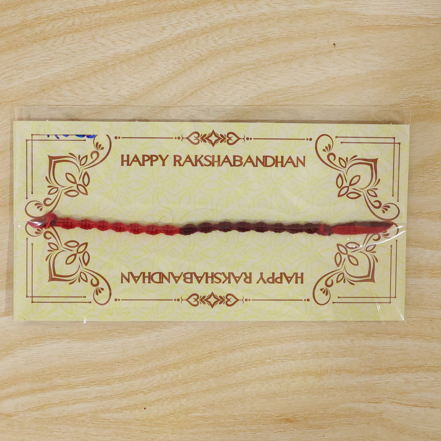 Maroon Twisted Cord Rakhi, Simple and Elegant Beadless Design