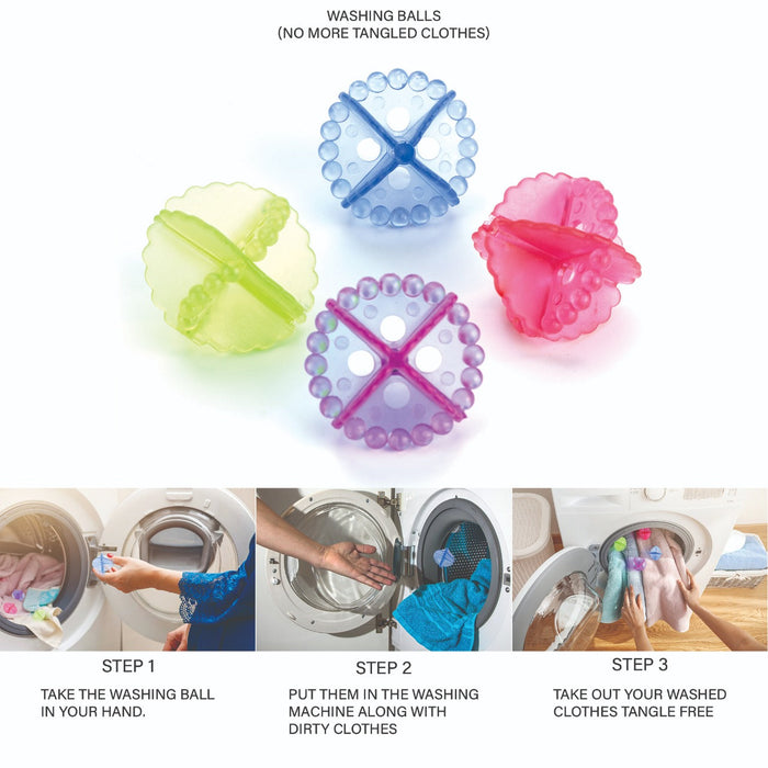 Laundry Washing Ball, Wash Without Detergent (4pcs)