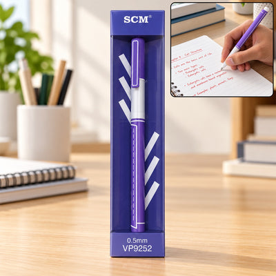 Fine Tip Black Gel Pen for Office Work, Smooth Writing 0.5mm Pen (1 Pc)