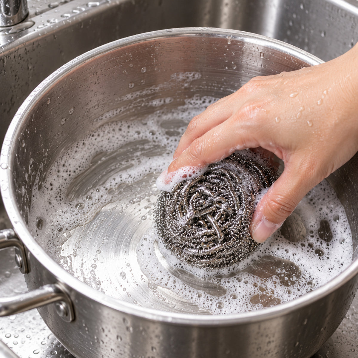 Kitchen Steel Scrubbers for Metal Utensils, Pots and Pan Cleaning (12 Pc)