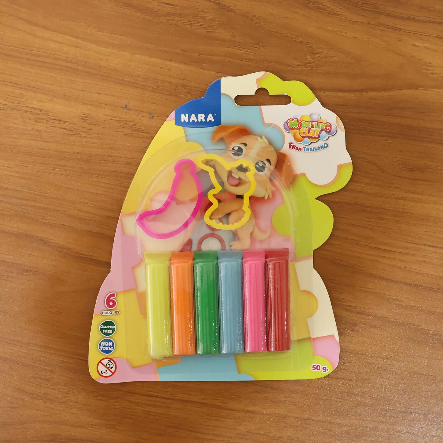 NARA 6 Color Modelling Clay Set with Shape Cutters – Kids DIY Creative Play Dough Kit (50 Gm)