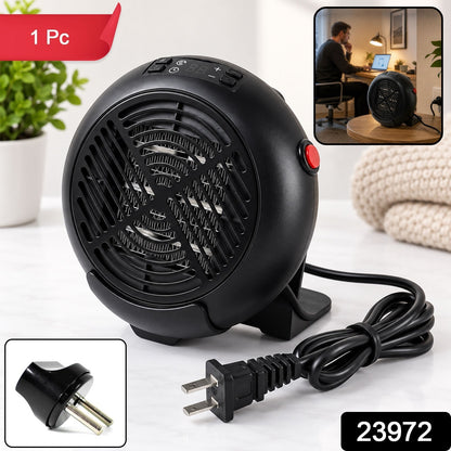Compact Electric Room Heater with Temperature and Timer Controls (1 Pc With 2 Plug Pin)