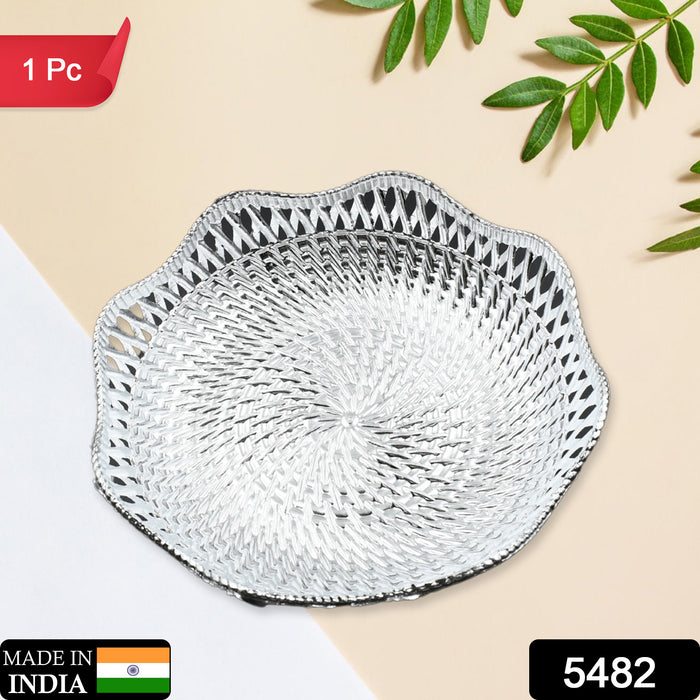 Round Serving Tray, Traditional Serving Tray, Multipurpose Serving Tray, Decorative Serving Platters, Mukhwas Serving Tray (1 Pc)
