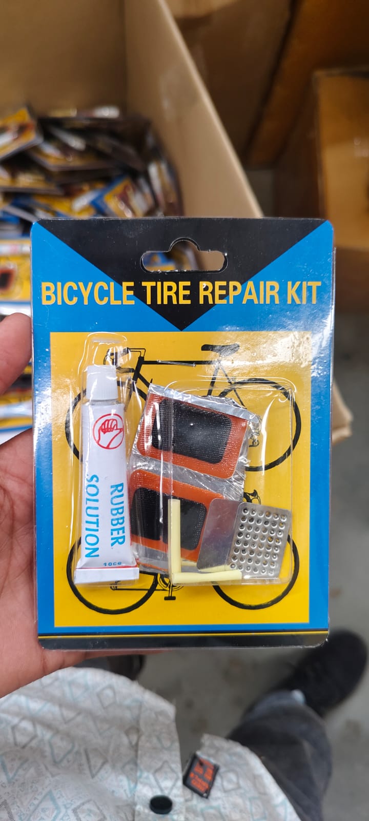 Bicycle Tire Repair Kit Puncture Repair Set with Adhesive Portable Tools